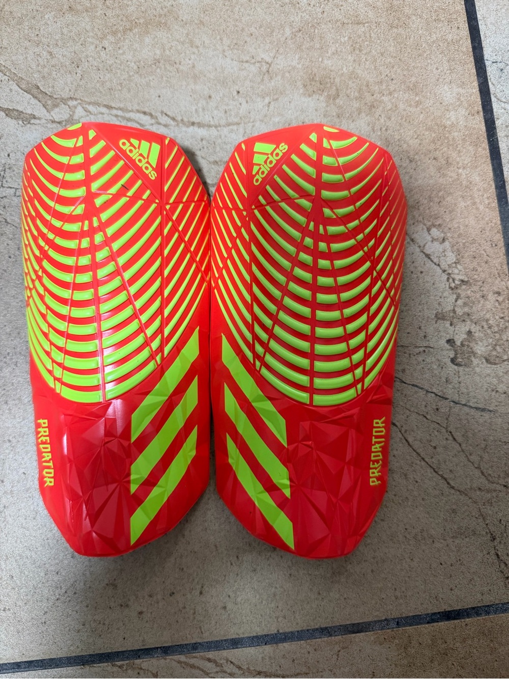 adidas Black Soccer Shin Guards with Textured Pattern